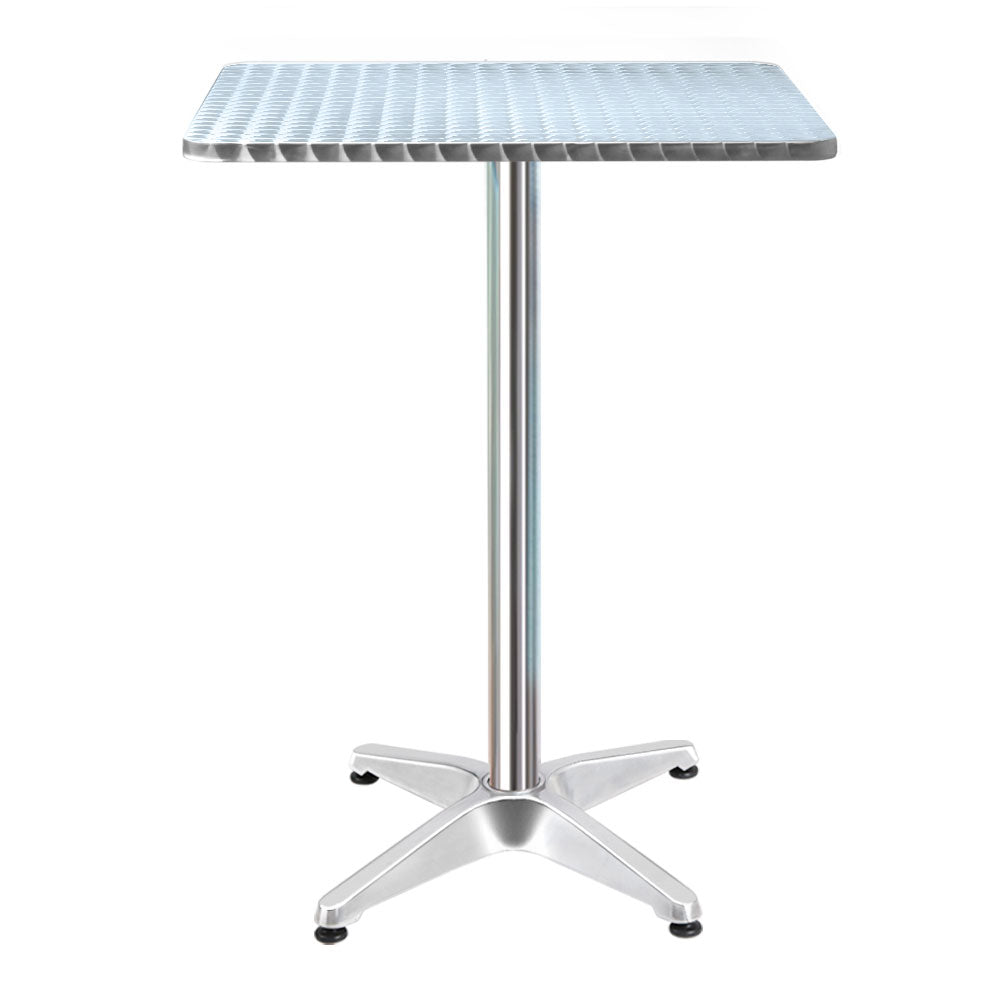 Square Aluminium Outdoor 60cm Bar Table - Homecoze