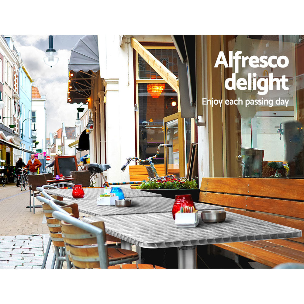 Square Aluminium Outdoor 60cm Bar Table - Homecoze