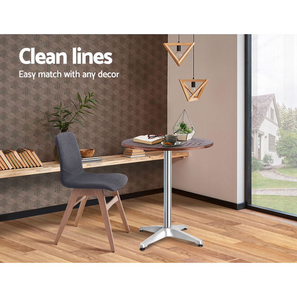 Adjustable Height Outdoor 60cm Bar Table - Homecoze