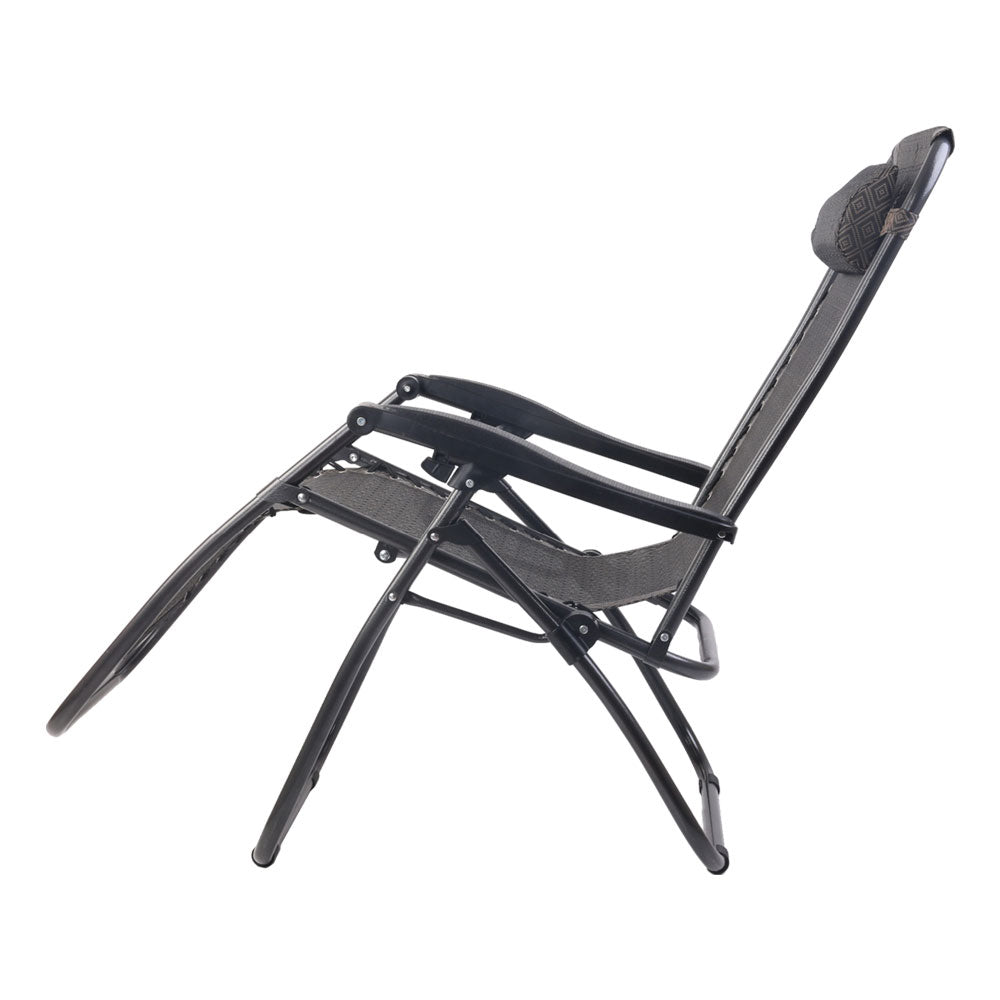 Outdoor Recliner Zero Gravity Chair - Beige/Brown - Homecoze
