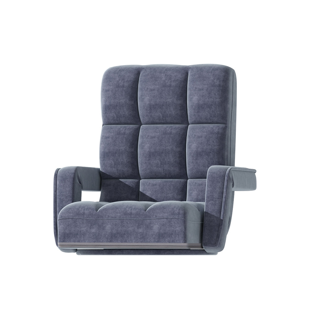 Floor Sofa Reclining Gaming Chair with Swivel Base - Charcoal Homecoze