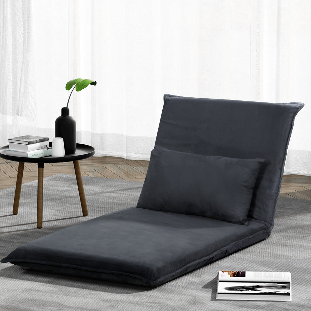 Floor Sofa Bed Gaming Lounge Recliner Chair Folding Foam Camping Bed Homecoze