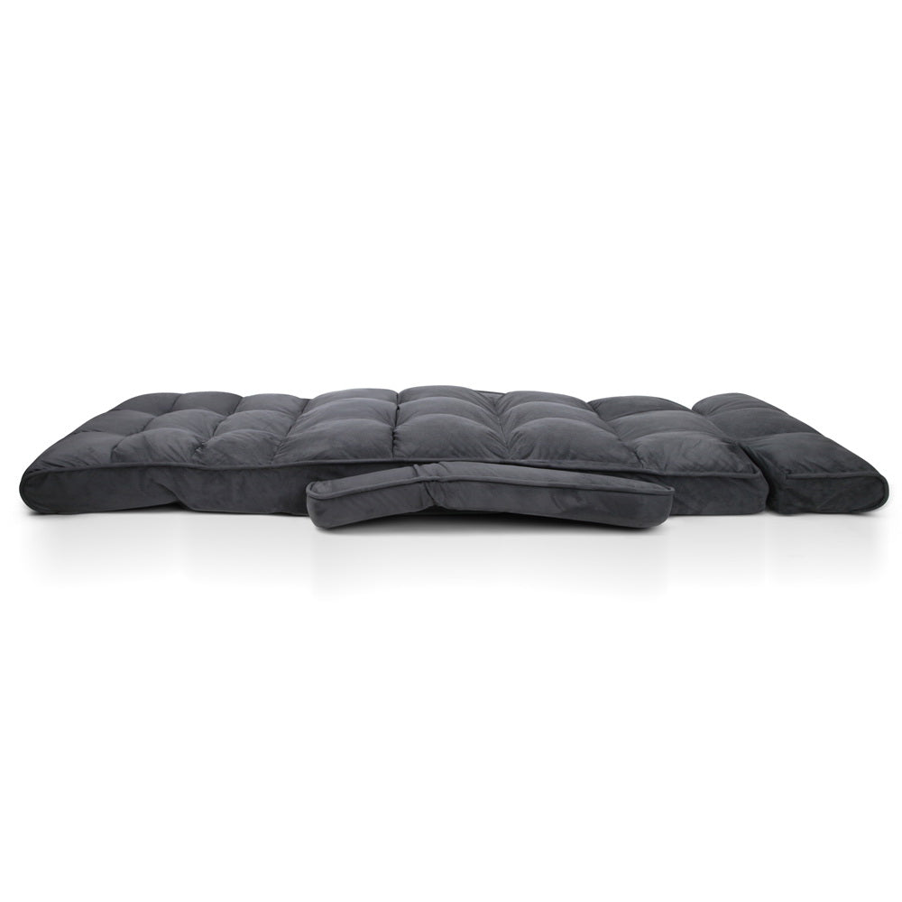 Adjustable Gaming Lounger with Arms - Charcoal Homecoze