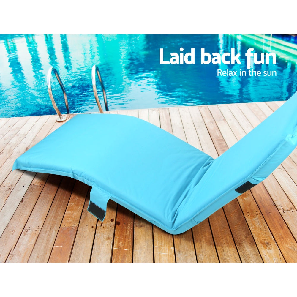 Adjustable Beach Sun Pool Lounger - Blue Homecoze