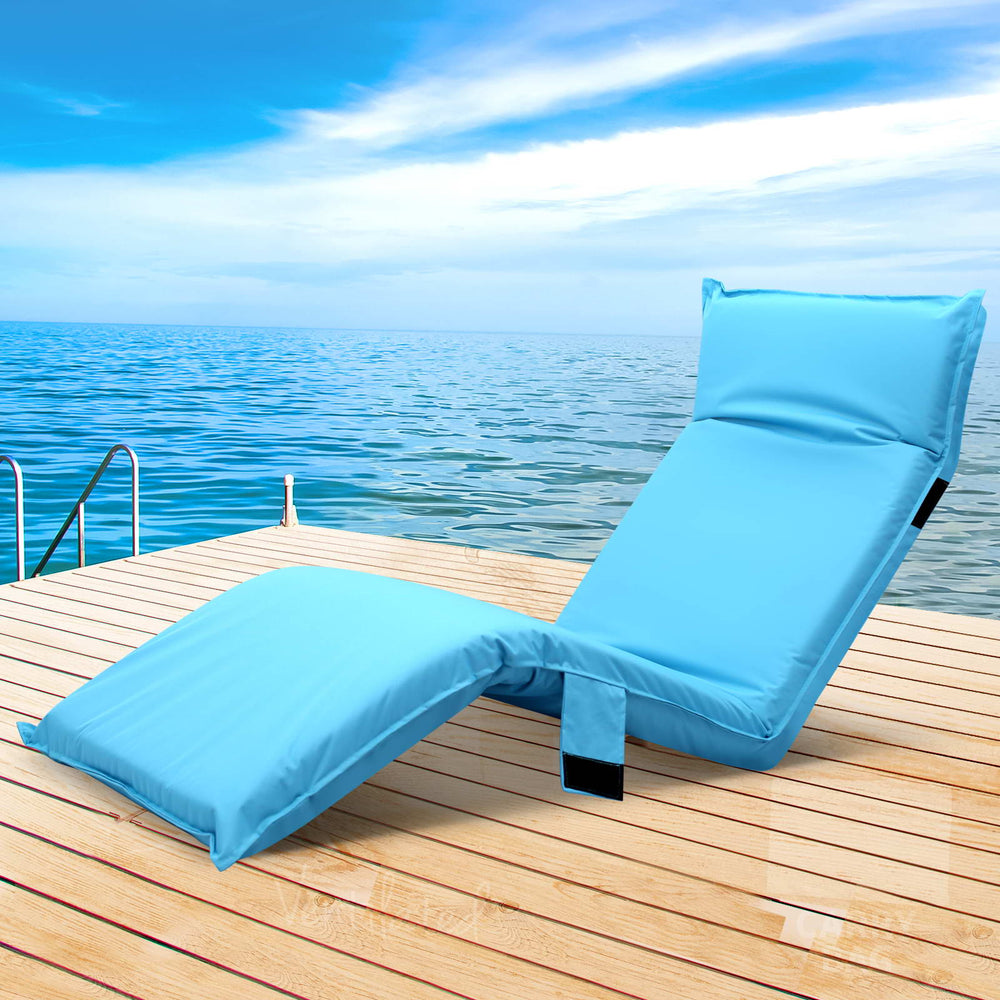 Adjustable Beach Sun Pool Lounger - Blue Homecoze