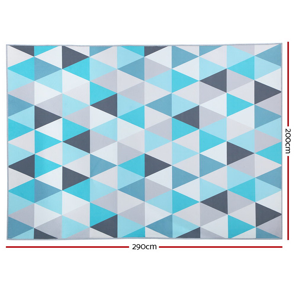 Extra Large Modern Geometric Floor Rug Area Mat 200 x 290cm - Homecoze