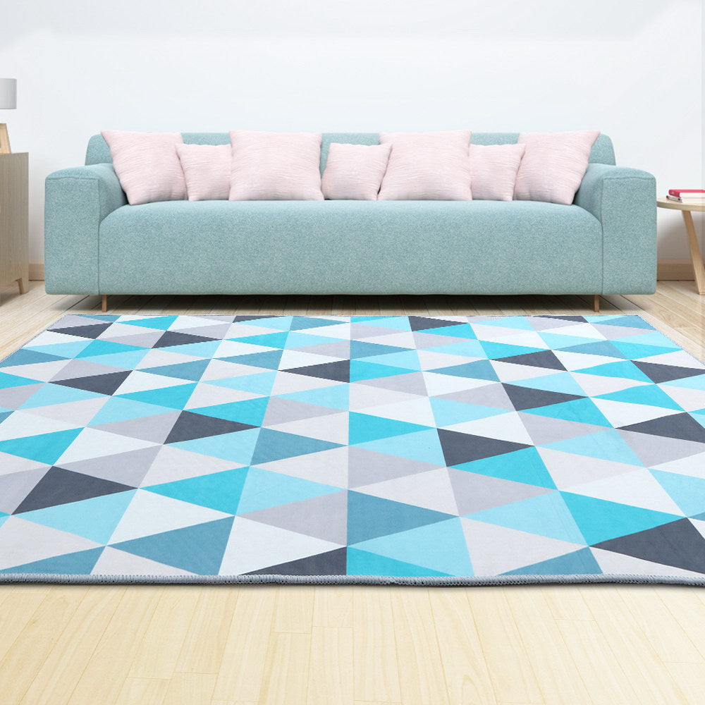 Extra Large Modern Geometric Floor Rug Area Mat 200 x 290cm - Homecoze