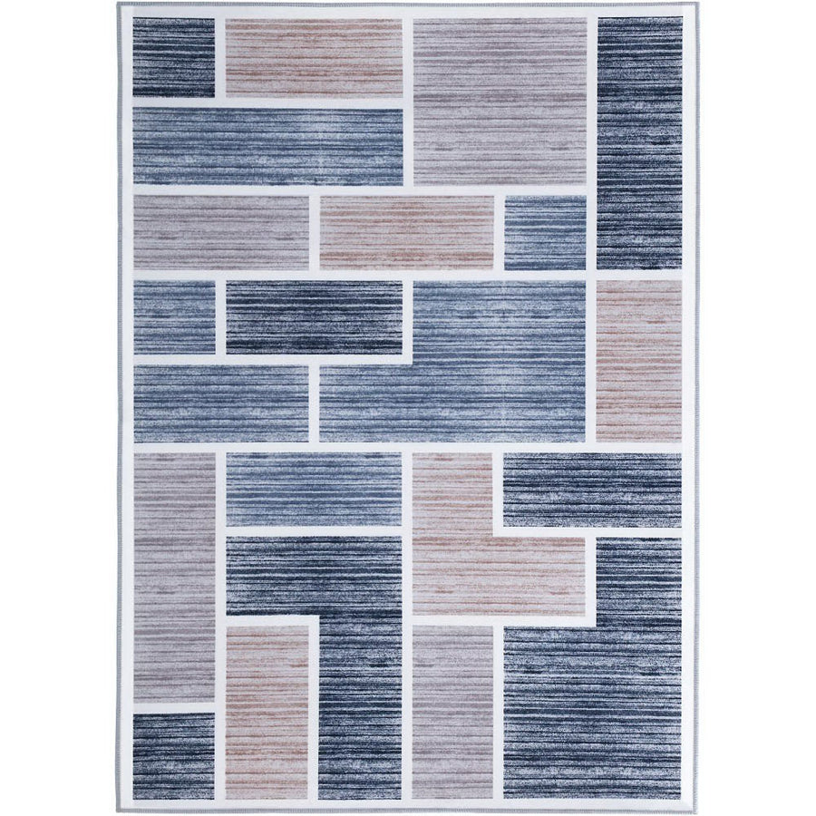 Medium Modern Block Floor Rug Area Mat 120 x 170cm Homecoze