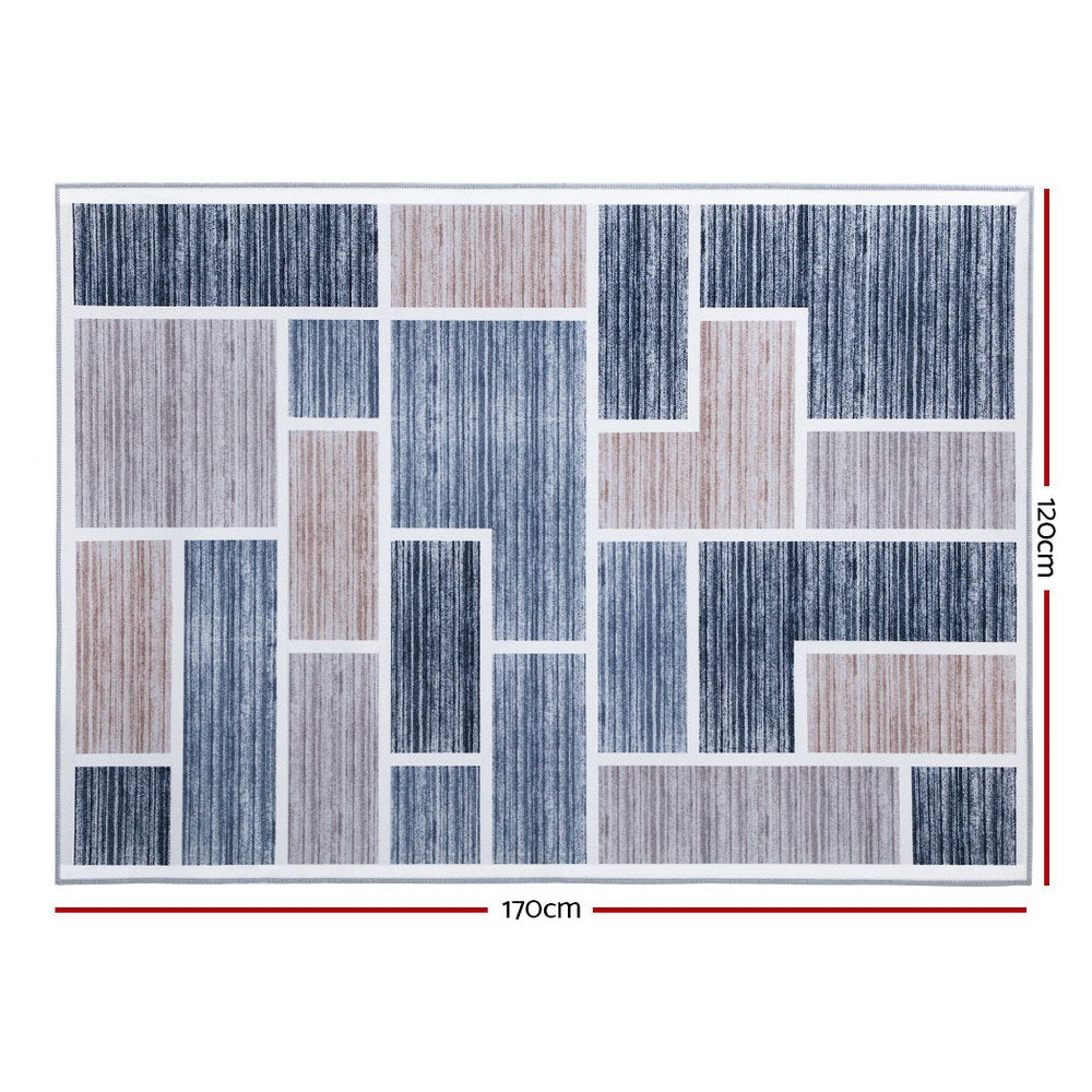 Medium Modern Block Floor Rug Area Mat 120 x 170cm Homecoze
