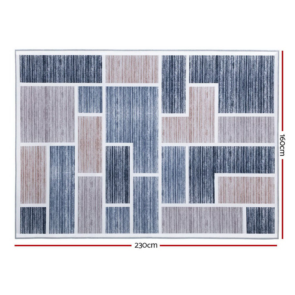 Large Modern Block Floor Rug Area Mat 160 x 230cm - Homecoze