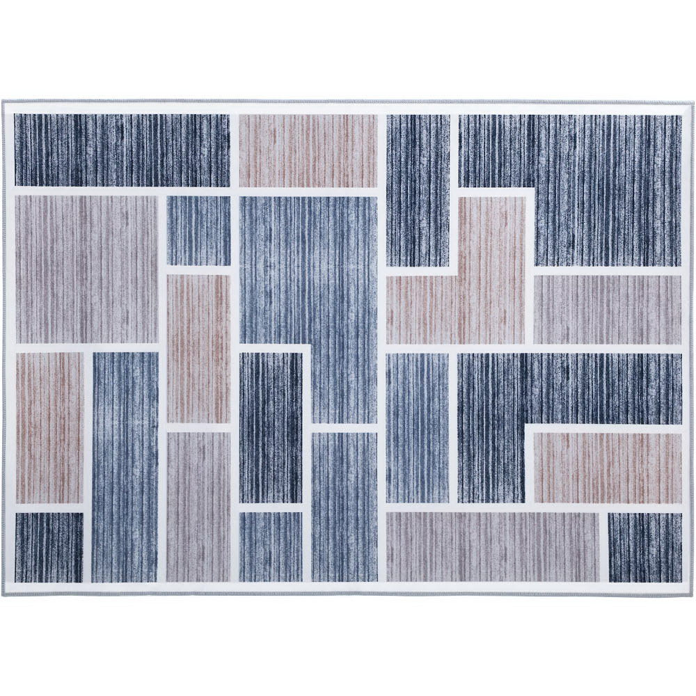 Extra Large Modern Block Floor Rug Area Mat 200 x 290cm Homecoze