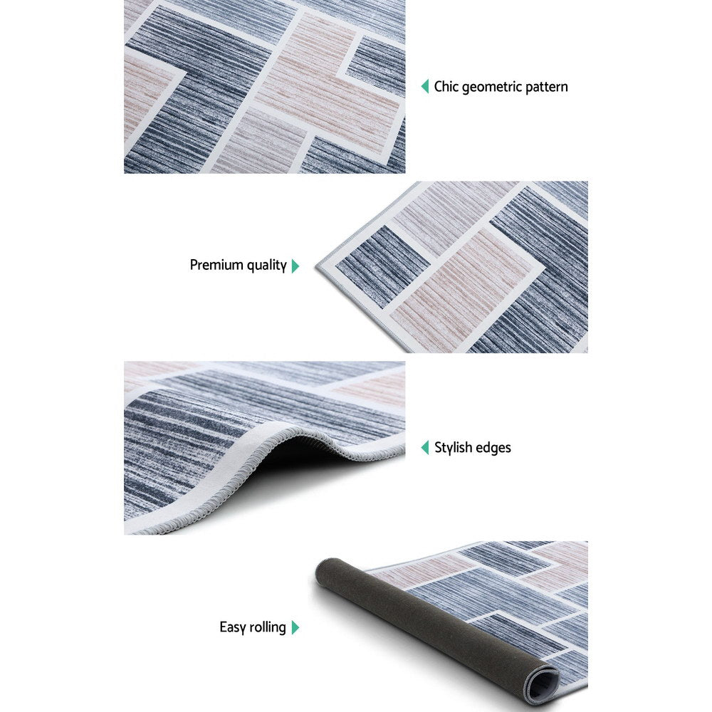 Extra Large Modern Block Floor Rug Area Mat 200 x 290cm - Homecoze