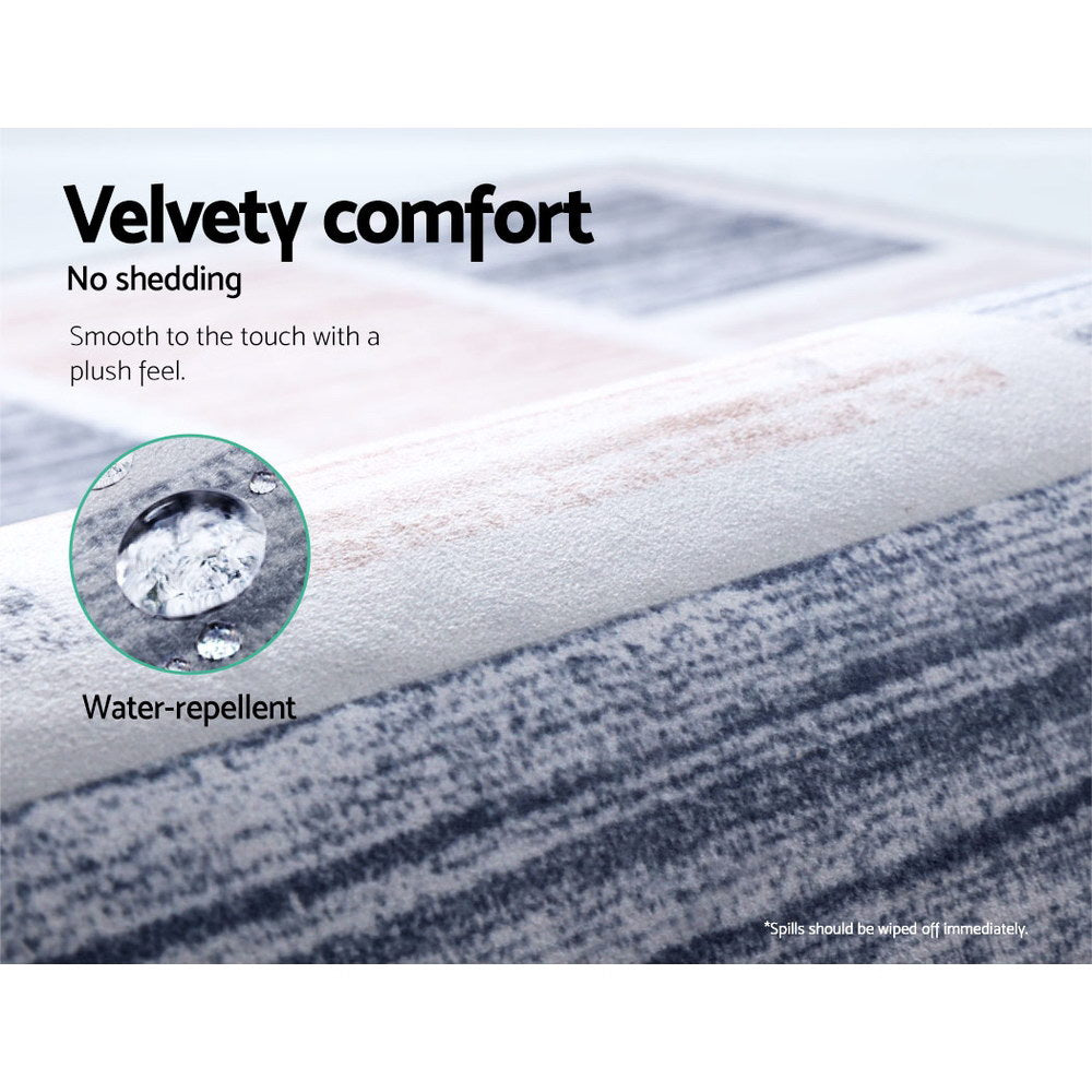 Extra Large Modern Block Floor Rug Area Mat 200 x 290cm - Homecoze