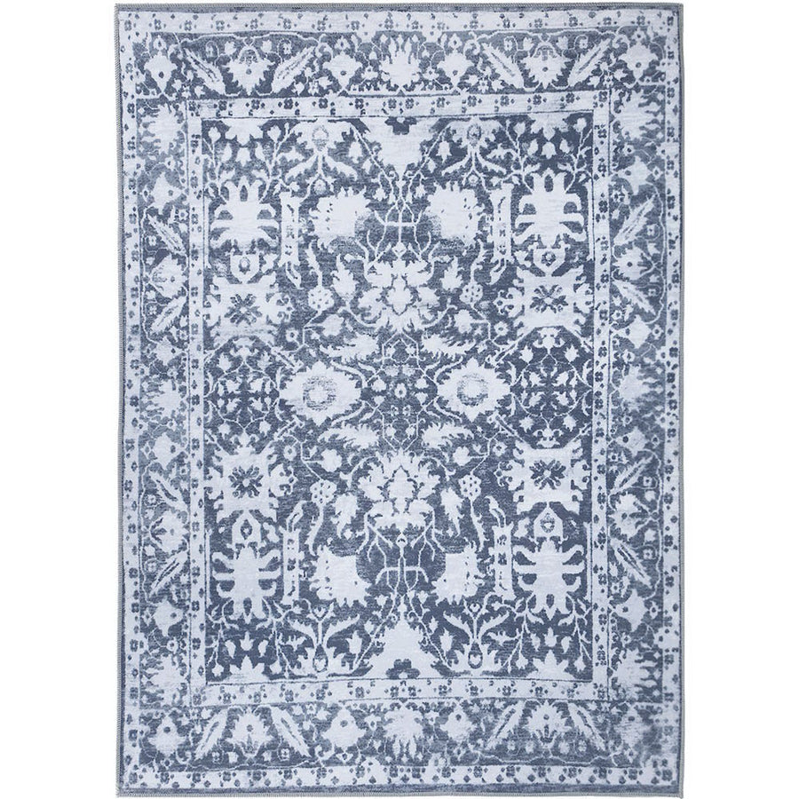 Extra Large Vintage Blue Exotic Floor Rug Area Mat 200 x 290cm - Homecoze