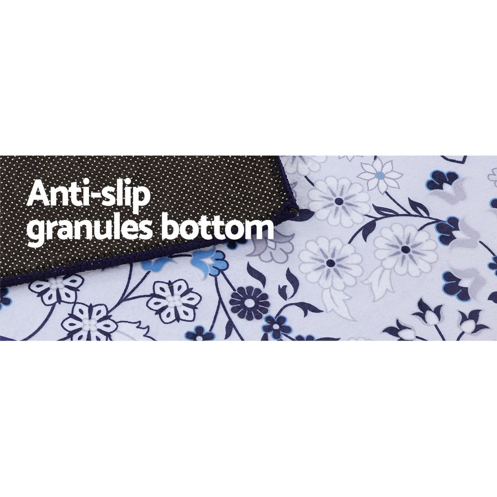 Extra Large Classic Exotic Blue Floor Rug Area Mat 200 x 290cm - Homecoze