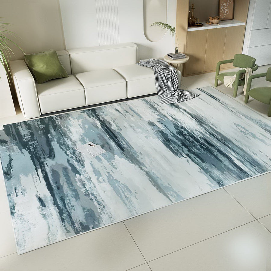 Extra Large Modern Oil Painting Inspired Floor Rug Area Mat 200 x 290cm Homecoze