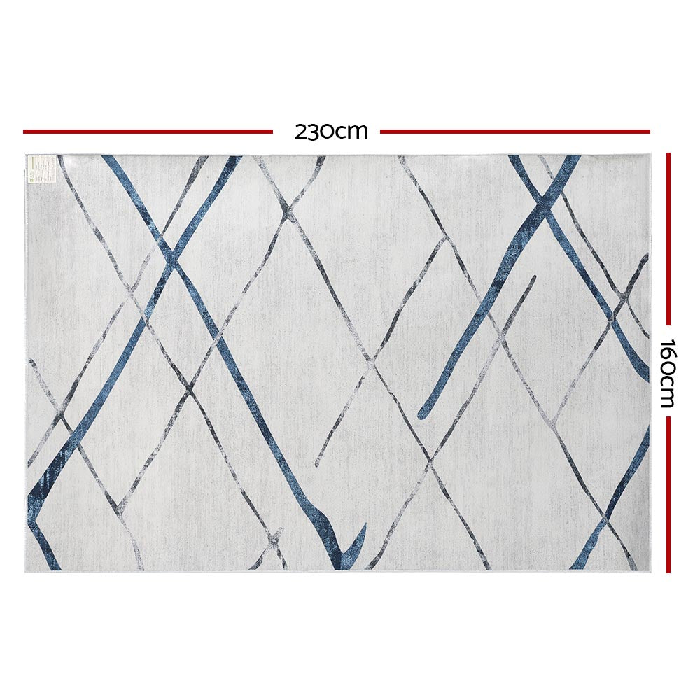 Large Modern Geometric Lines Chic Floor Rug Area Mat 160 x 230cm Homecoze