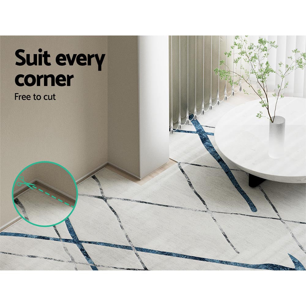 Large Modern Geometric Lines Chic Floor Rug Area Mat 160 x 230cm Homecoze
