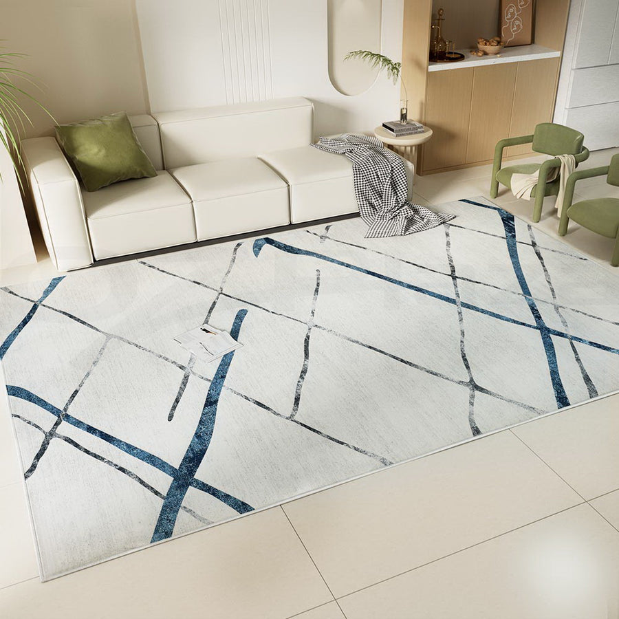 Extra Large Modern Geometric Lines Chic Floor Rug Area Mat 200 x 290cm Homecoze