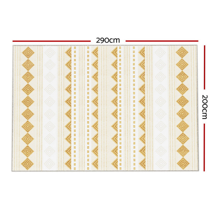 Artiss Floor Rugs 200x290cm Washable Area Mat Large Carpet Soft Short Pile Ella - Homecoze