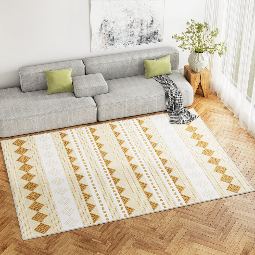 Artiss Floor Rugs 200x290cm Washable Area Mat Large Carpet Soft Short Pile Ella - Homecoze