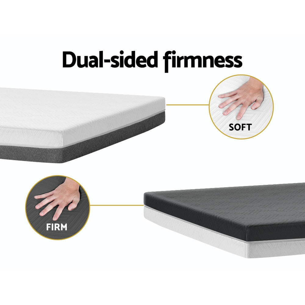 Double Memory Foam Cool Gel Mattress Dual Sided Non Spring Comfort 15cm Homecoze