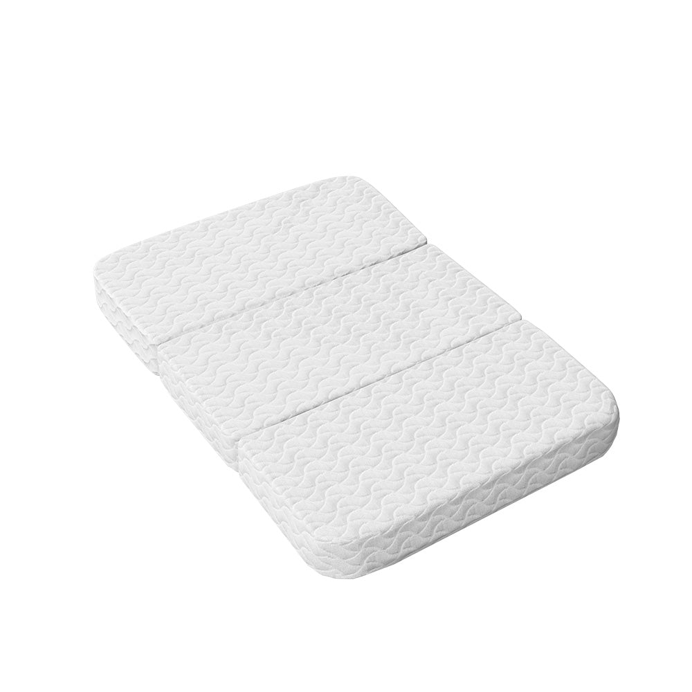 Infant Baby Foldable Portacot Mattress Cool Gel Memory Foam Travel Bed Bamboo Cover Homecoze