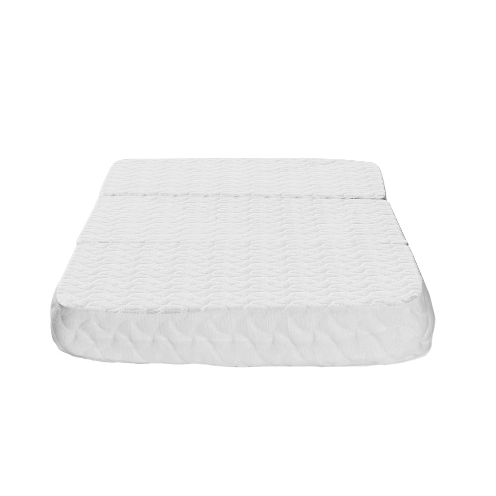 Infant Baby Foldable Portacot Mattress Cool Gel Memory Foam Travel Bed Bamboo Cover Homecoze