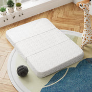 Infant Baby Foldable Portacot Mattress Cool Gel Memory Foam Travel Bed Bamboo Cover Homecoze