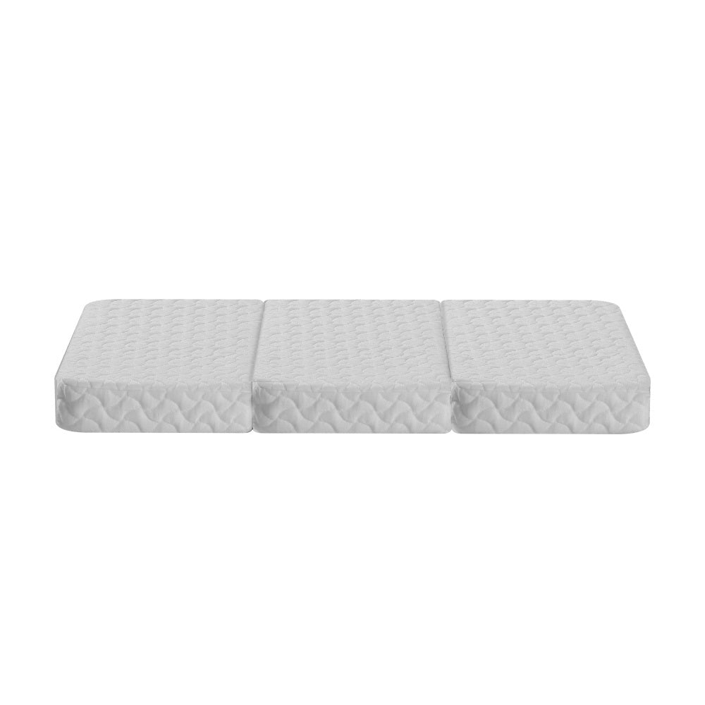Infant Baby Foldable Portacot Mattress Foam Travel Cot Bed with Bamboo Cover Homecoze