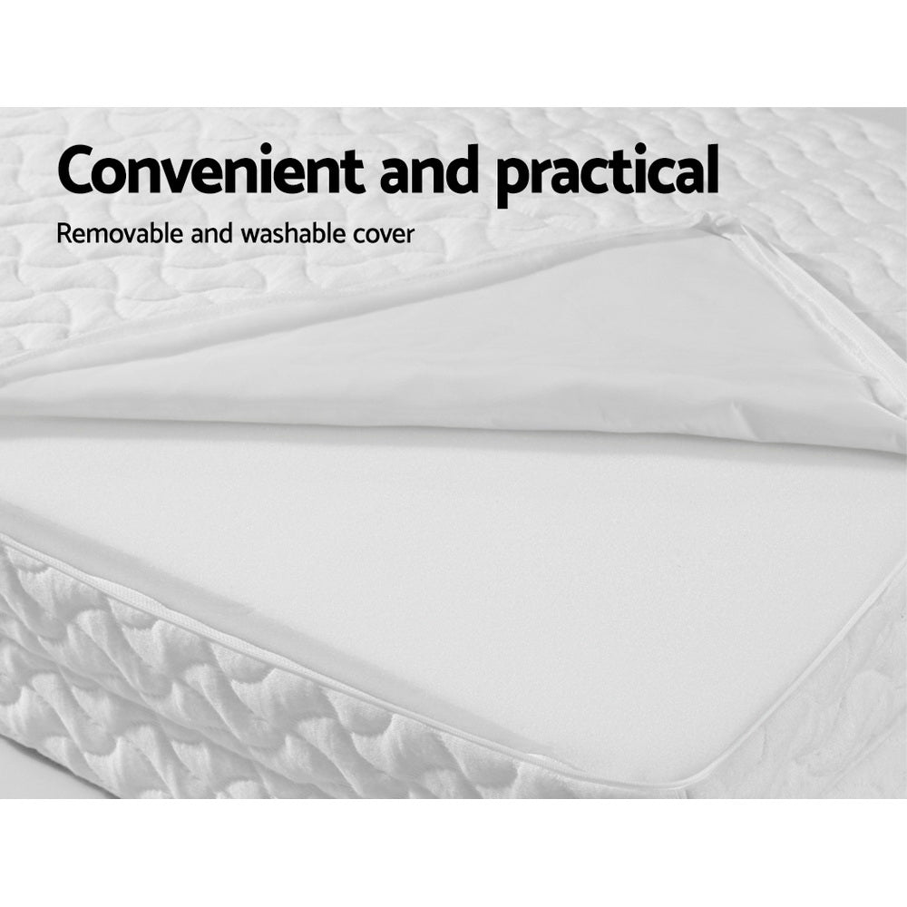 Infant Baby Foldable Portacot Mattress Foam Travel Cot Bed with Bamboo Cover Homecoze