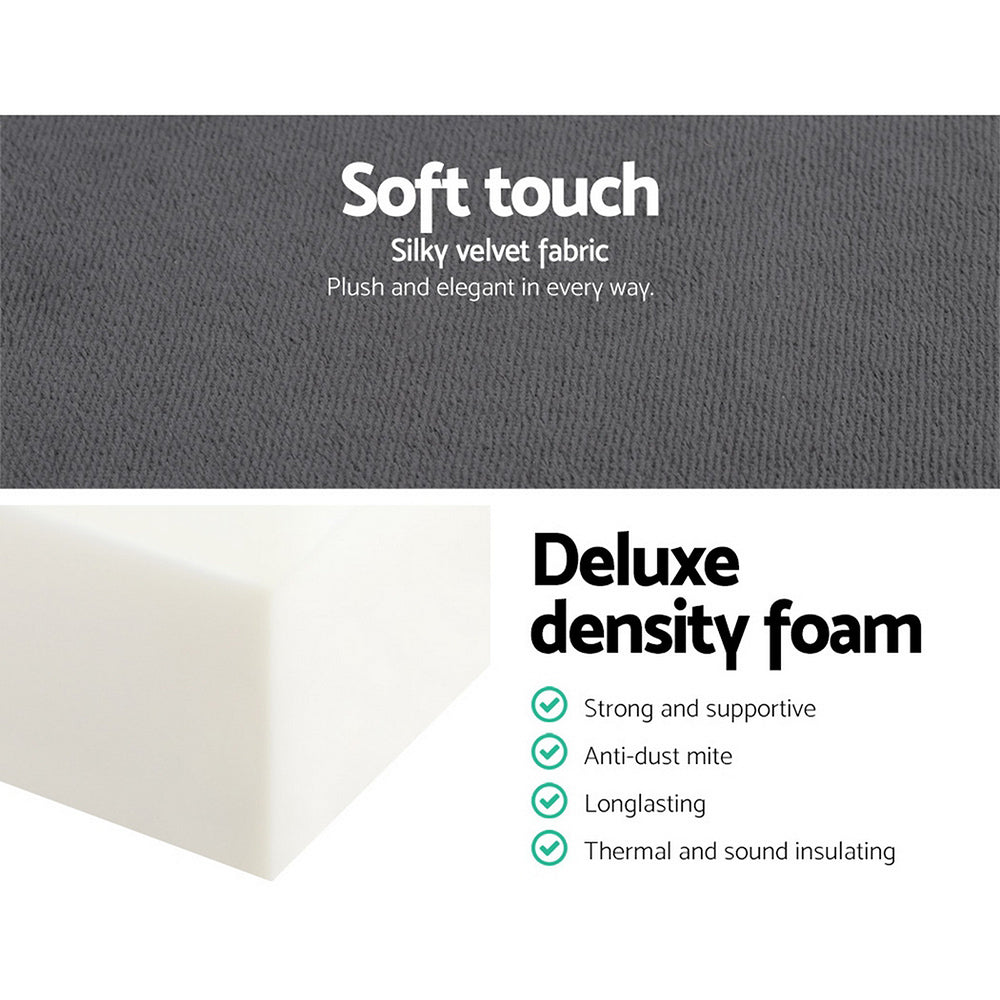 Double Size Folding Mattress 3-Fold Portable Medium Firmness 12cm Charcoal Homecoze