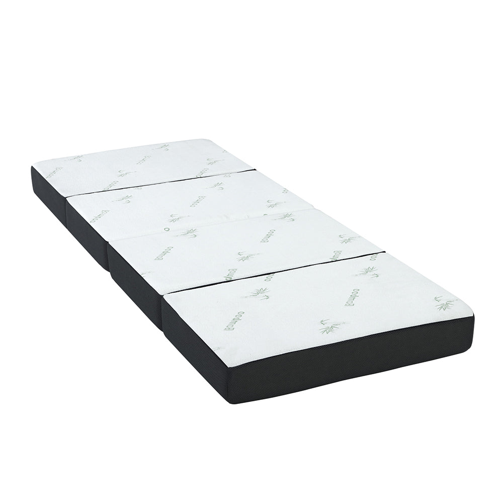 Portable Folding Mattress Foam Floor Bed Tri Fold Single 180cm x 70cm x 10cm Homecoze