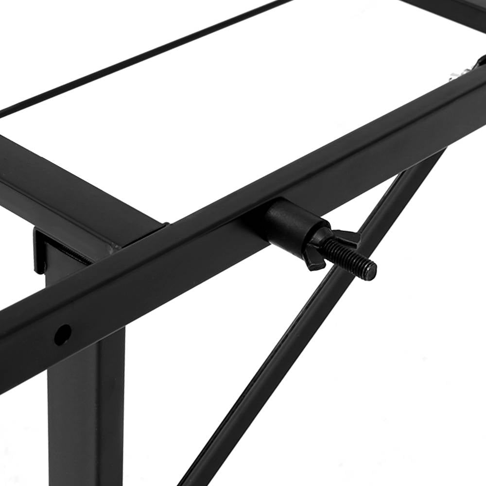 Double Portable Folding Bed Frame Metal Mattress Base - Black Homecoze