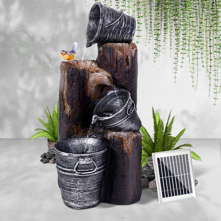 Solar Water Fountain Feature Garden Bird Bath Homecoze