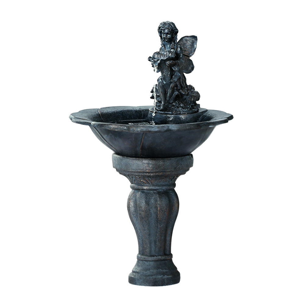 Cascading Angel Solar Powered Water Fountain with LED Lights 92cm Homecoze