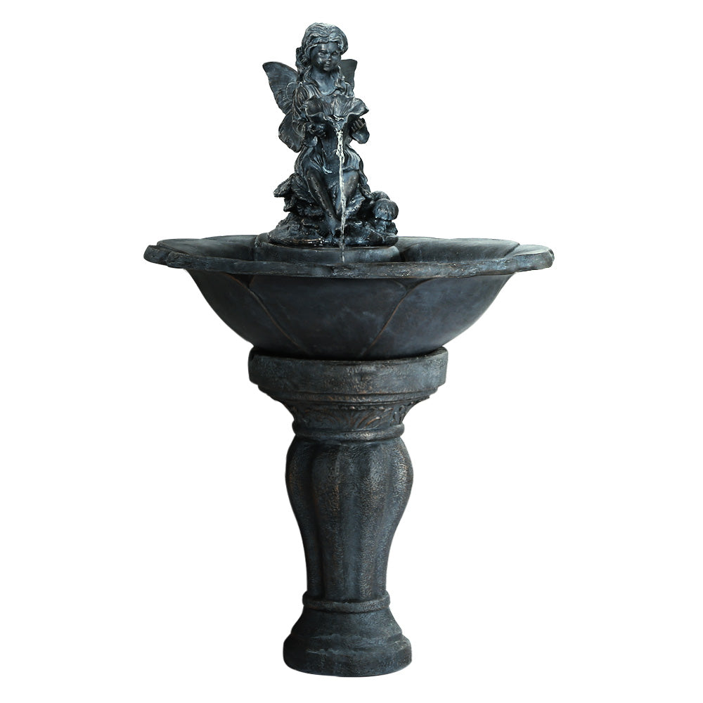 Cascading Angel Solar Powered Water Fountain with LED Lights 92cm Homecoze