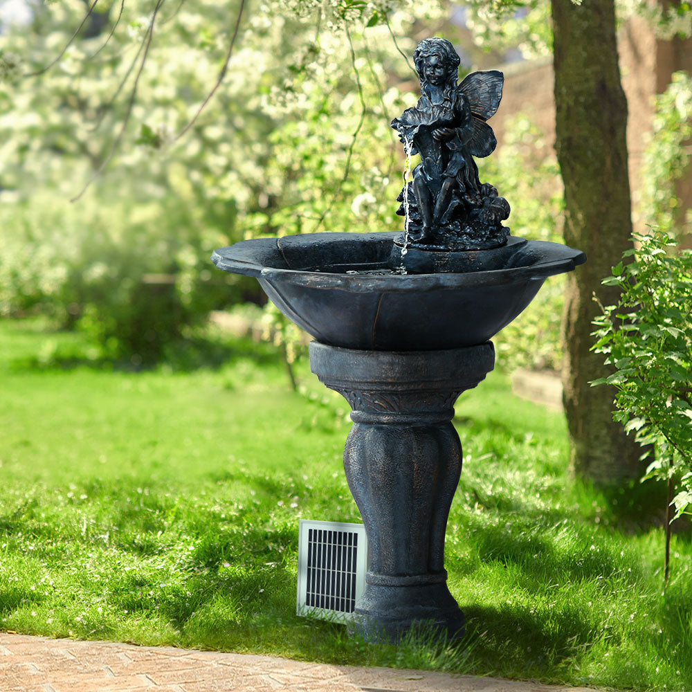 Cascading Angel Solar Powered Water Fountain with LED Lights 92cm Homecoze