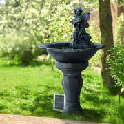 Cascading Angel Solar Powered Water Fountain with LED Lights 92cm Homecoze