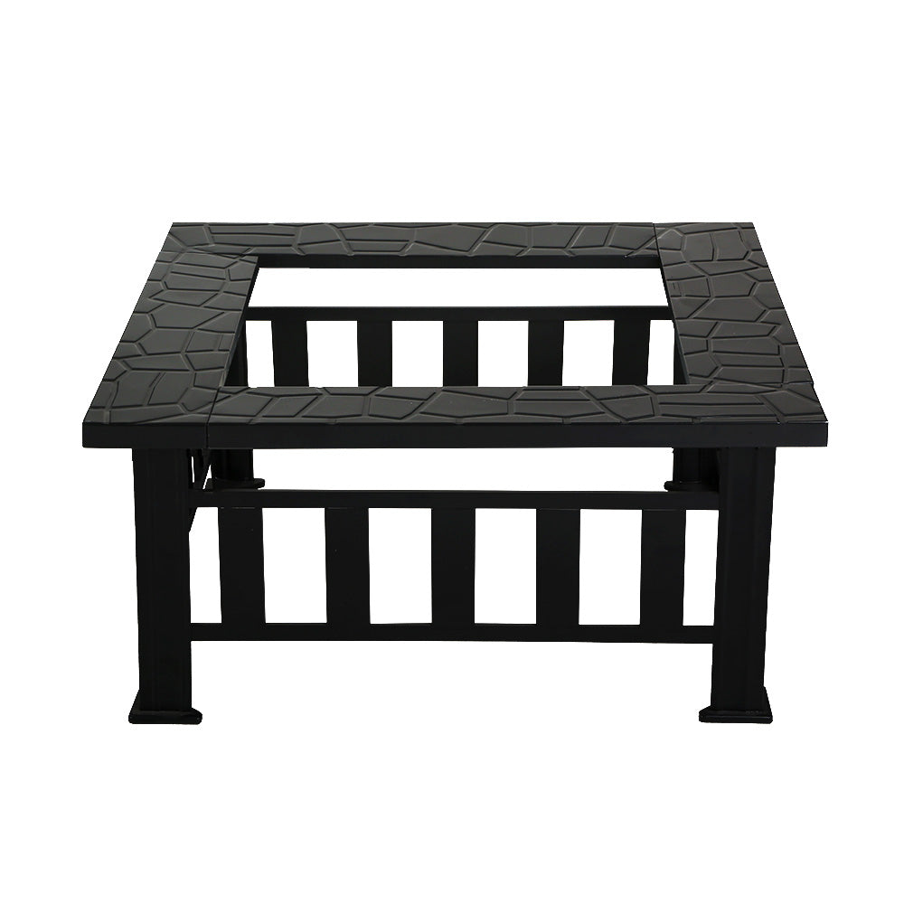 Fire Pit Table (81cm) 2-in-1 BBQ Grill - Homecoze