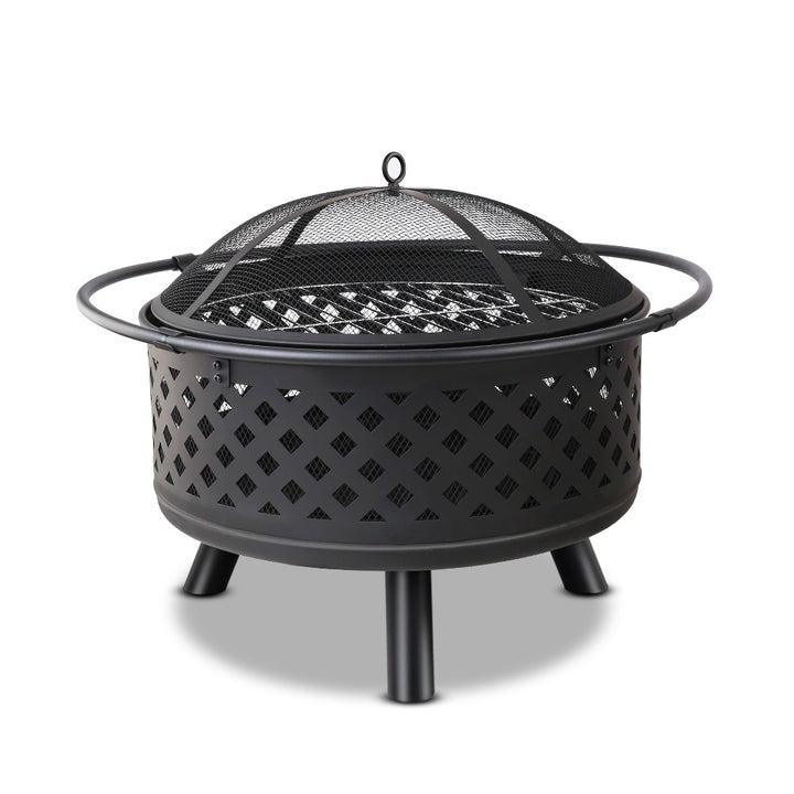 Fire Pit (76cm) 2-in-1 BBQ Grill