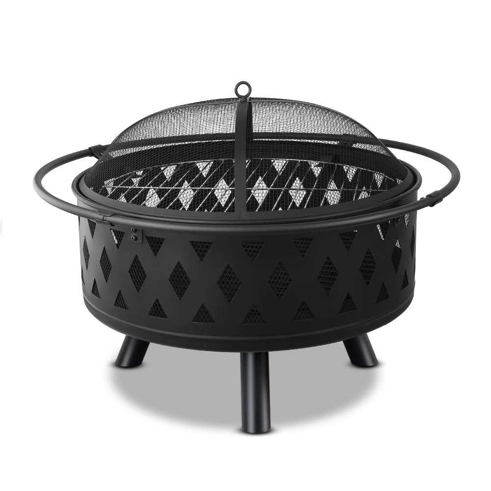 Fire Pit (82cm) 2-in-1 BBQ Grill
