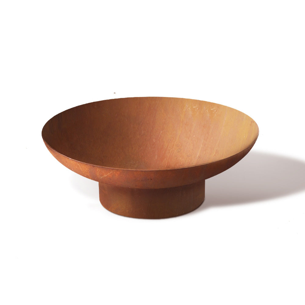 Modern Fire Pit (70cm) Steel Bowl - Oxidized Brown - Homecoze