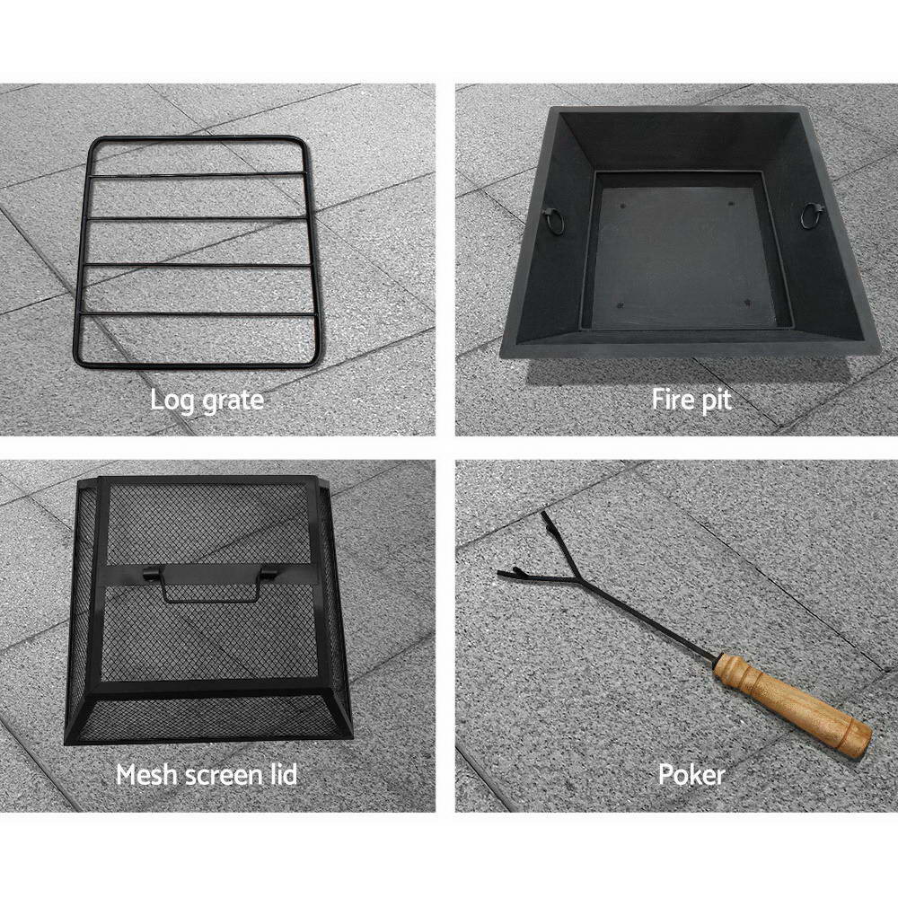 Fire Pit Table (55cm) Faux Stone Style - Homecoze