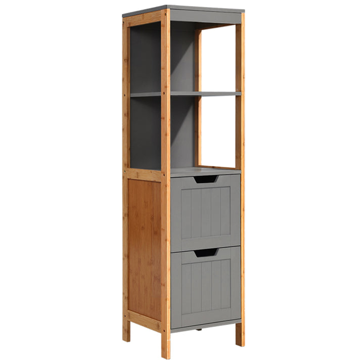 Bathroom & Laundry Storage Cabinet 115cm - Natural & Grey Homecoze