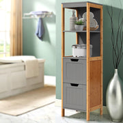 Bathroom & Laundry Storage Cabinet 115cm - Natural & Grey - Homecoze