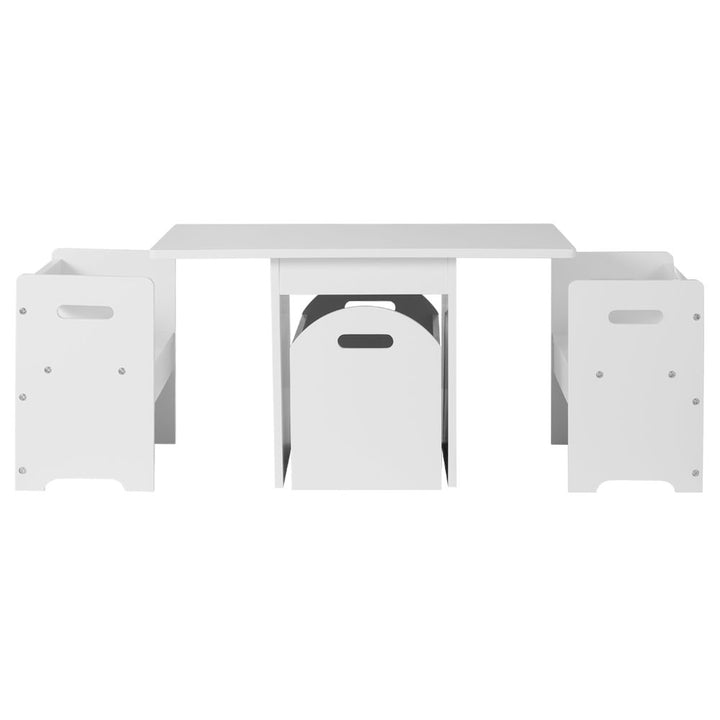 Kids Multi-function Table and Chair Activity Chest with Storage Box - White Homecoze