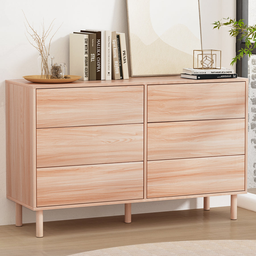 Modern Style Chest of Drawers Lowboy Bedroom Dresser - Pine Homecoze