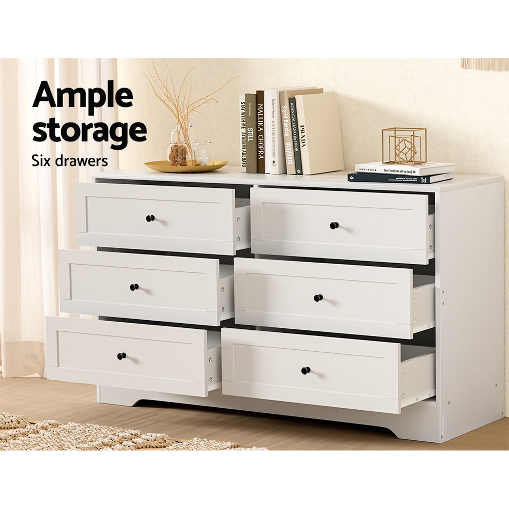 Modern European Style Chest of Drawers Lowboy Dresser - White Homecoze