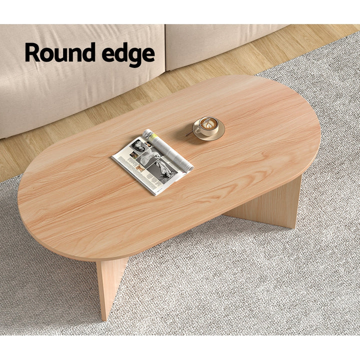 Scandinavia Style Oval Coffee Table 110cm - Pine Homecoze